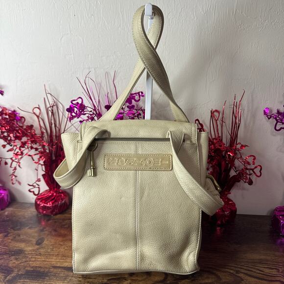 Vintage FOSSIL Beige Crossbody - Picture 2 of 9